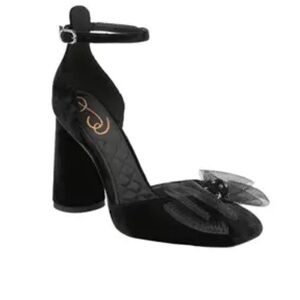 Sam Edelman Black Heels with Bow Detail